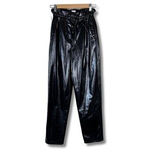 Wilfred Women's Pants Trousers Jive High Rise Faux Leather Shiny Black XS NWT
